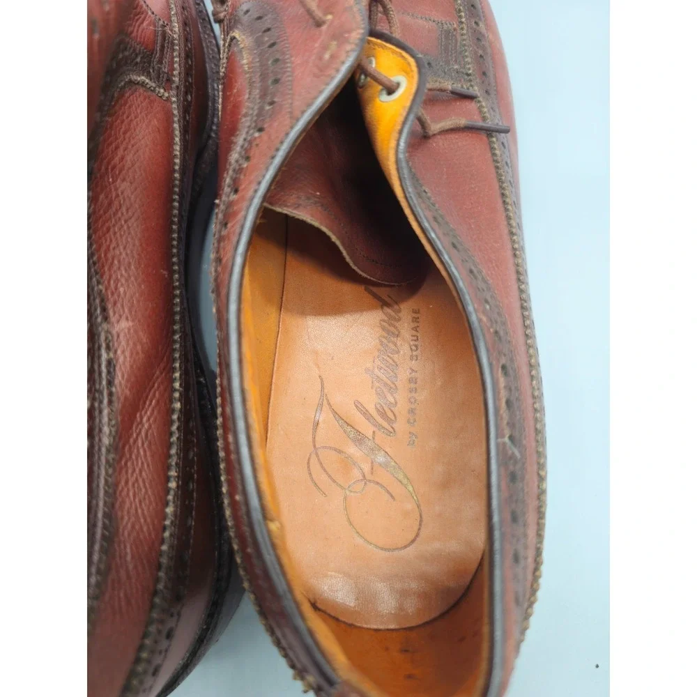 Crosby Square Brand FLEETWOOD Brown  Men's Wingtip Shoes, size 10 D